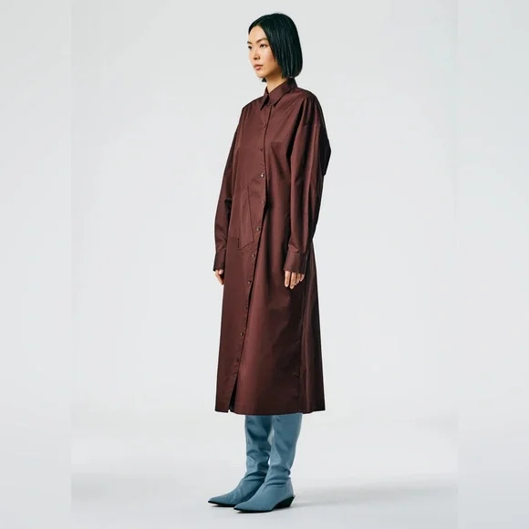 Tibi Lightweight Cotton Sateen Shirtdress - Picture 2 of 12